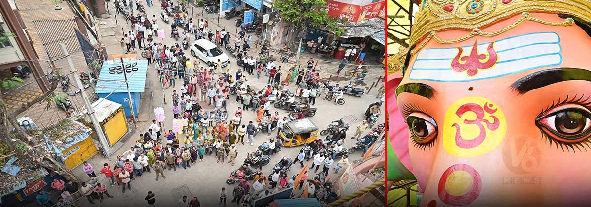 కళ్లు తెరిచిన ఖైరతాబాద్ గణేశుడు!